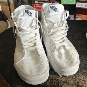 White hightop Vans